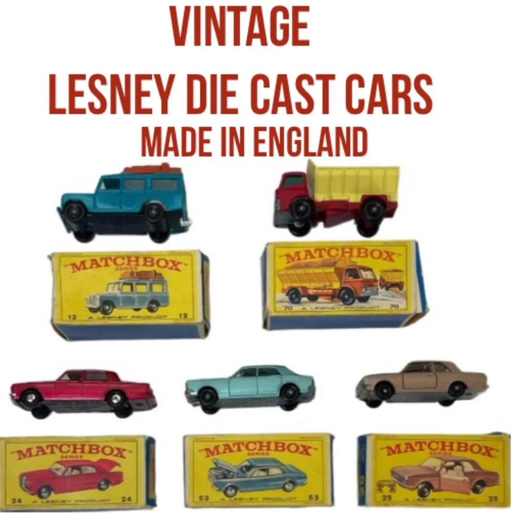 Vintage Lesney Die Cast Matchbox Cars 1960’s 70’s Original Box Collection Bundle